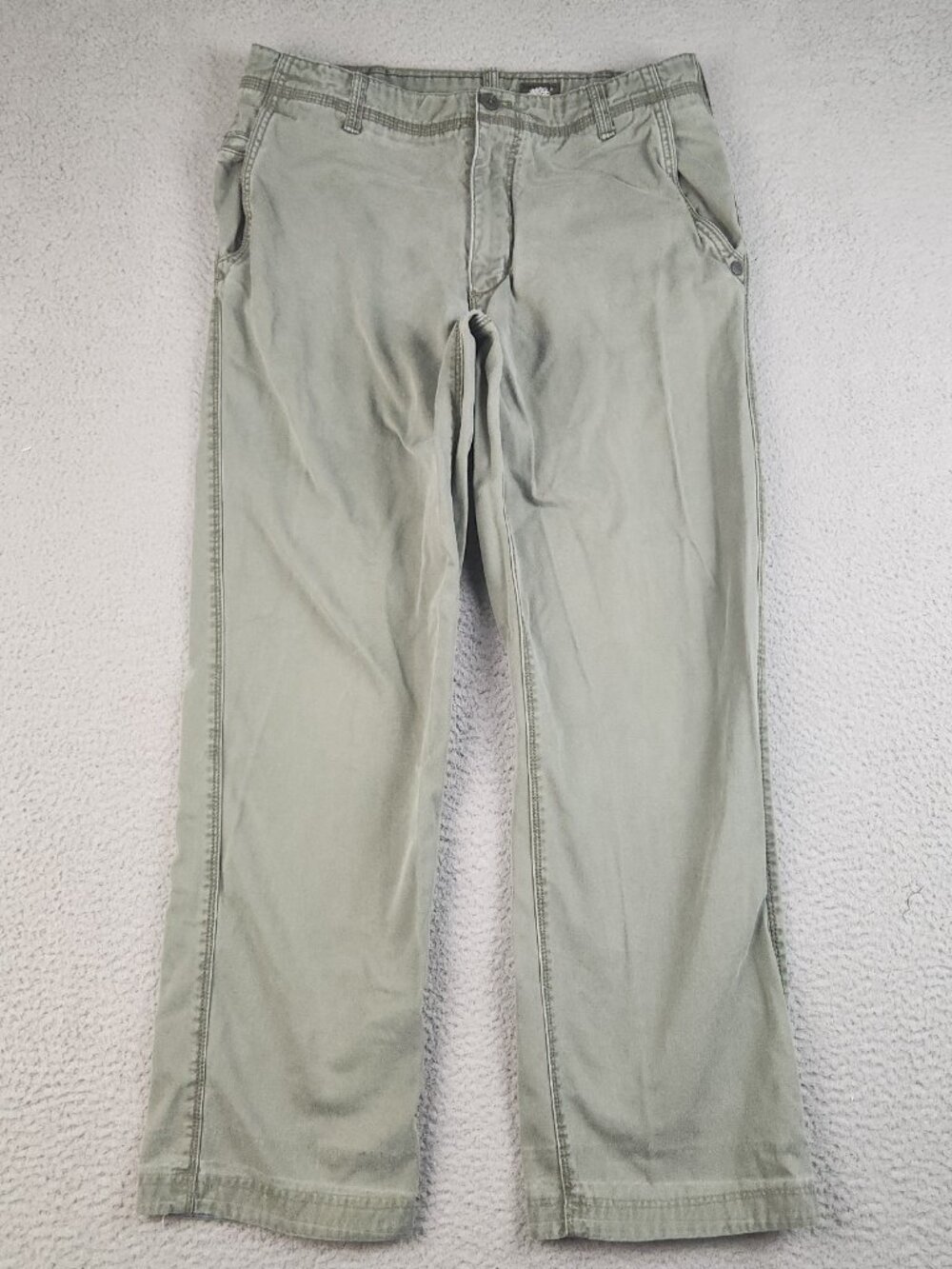 Timberland Pants Mens 34x30 Green Y2K Straight Leg Canvas Cotton Durable Outdoor